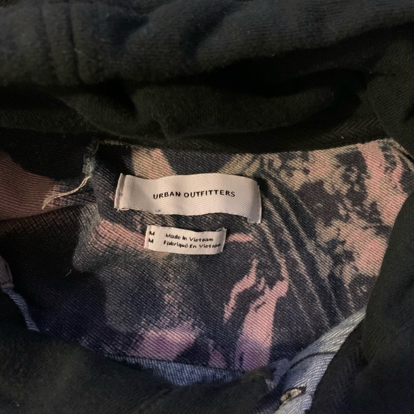 Mens Urban Outfitters Denim Button Up Hoodie - Picture 3 of 4